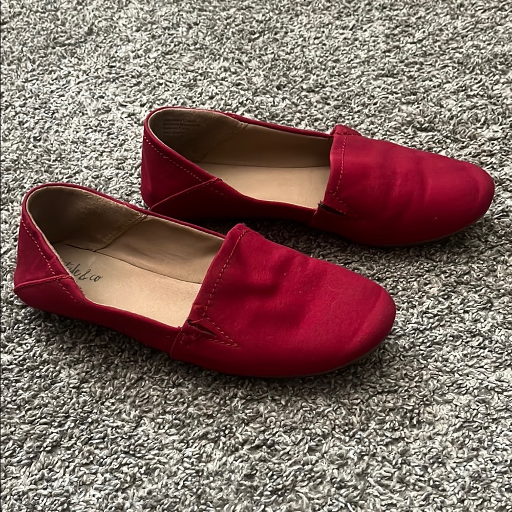 Style & Co. Red Flats Minimalist Loafers